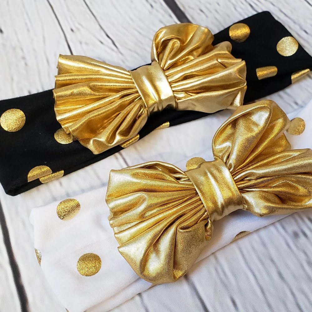 Bundle of 2 - Big Bow Baby Headbands - Picture 4 of 7